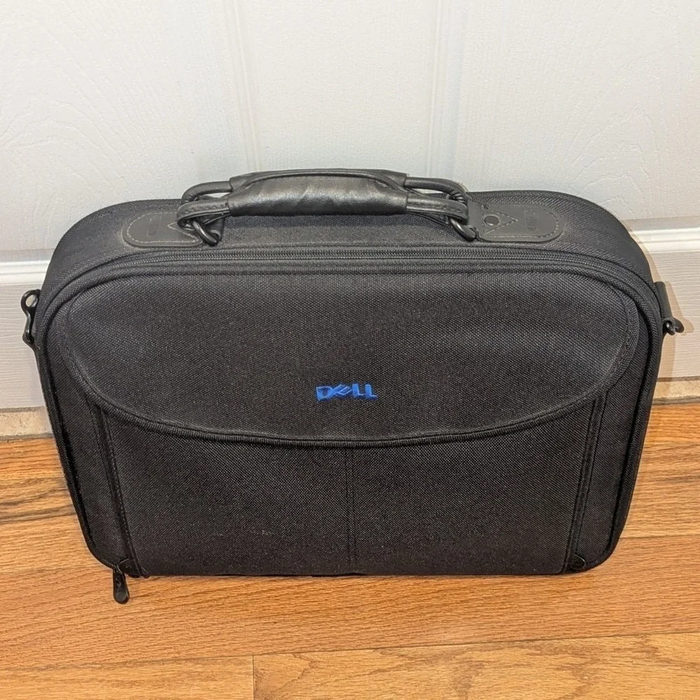 Dell Black Padded Laptop Briefcase Carrying Case 13 x 16.5 Computer Bag